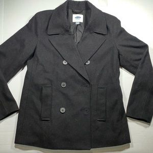 Old Navy Pea Coat Womens Size Medium Black